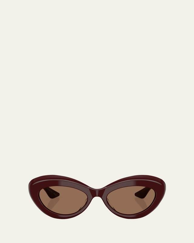 Bold Acetate Oval Sunglasses